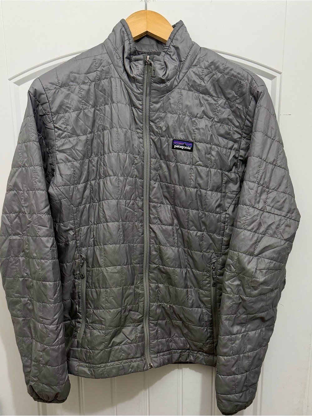 Patagonia Men’s Nano Puff Jacket, Gray Nickel, Full Zip Primaloft, Sz SM 84211